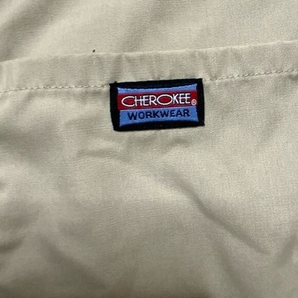 Cherokee Khaki Workwear Pants Size Medium Drawstring Casual Outdoorsy Minimalist - Picture 8 of 9